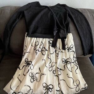 Knitworks Black and White Kids Dress
